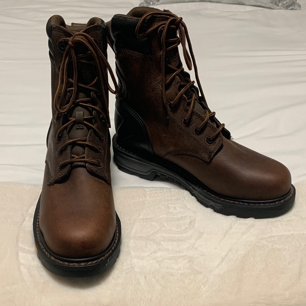 Justin comp toe waterproof work boots NWOT